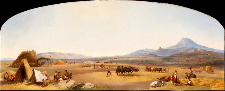 John Gadsby Chapman - Harvesting on the Roman Campagna - 1972.982 - Museum of Fine Arts