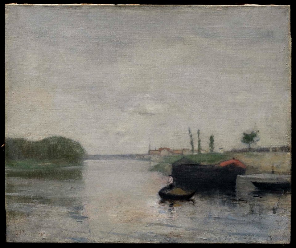 John Henry Twachtman - Canal Scene - 09.214 - Museum of Fine Arts