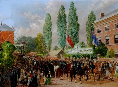 John Gelder (1816-1885) - Entrance of the Procession into Melbourne on the 10th May 1876 - 290447 - National Trust