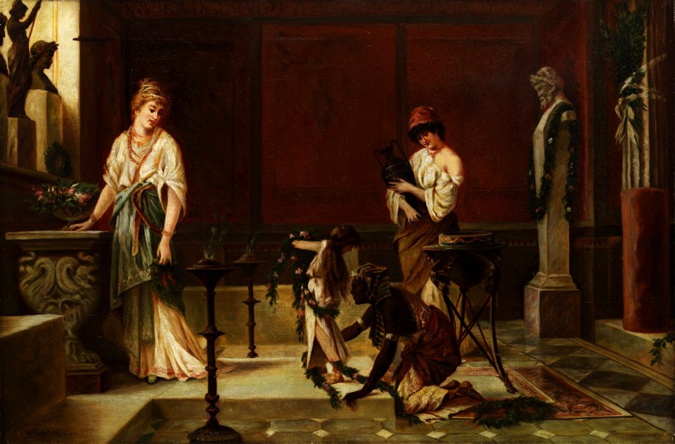 John Haynes Williams Römisches Interieur mit Figuren 1901