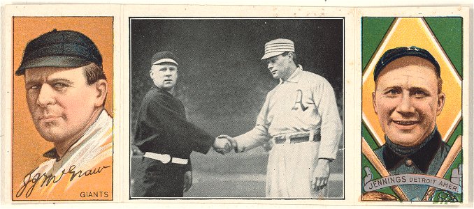 John J. McGraw-Hugh Jennings, New York Giants, Detroit Tigers, baseball card portrait LCCN2008678533