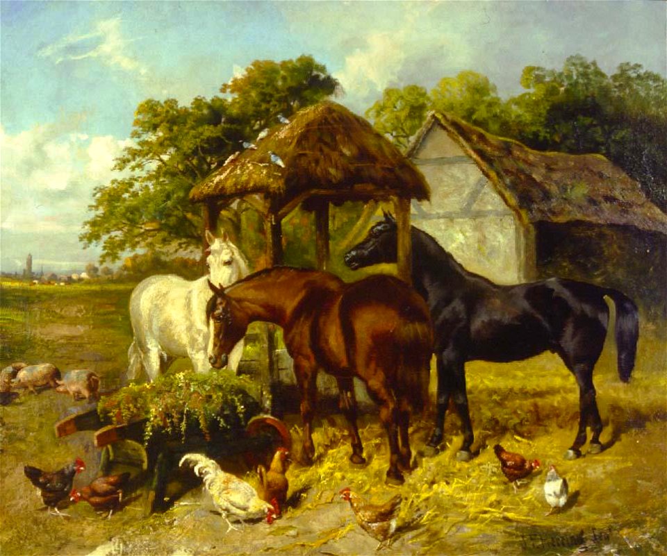 John Herring - The Farmyard - Sarjeant Gallery