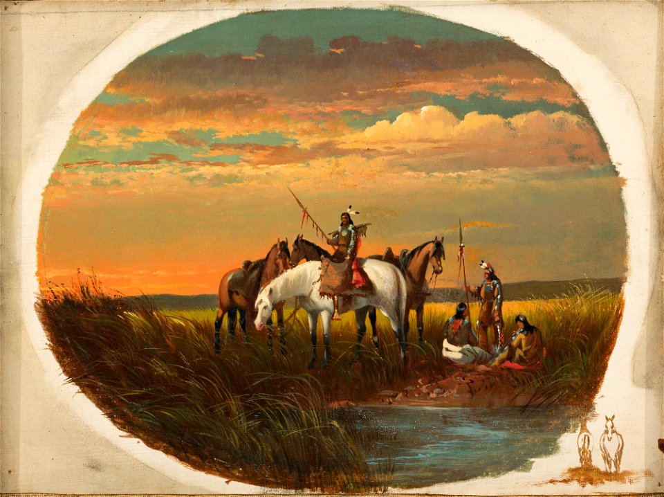 John Mix Stanley - A Halt on the Prairie for a Smoke - 01.7 - Detroit Institute of Arts