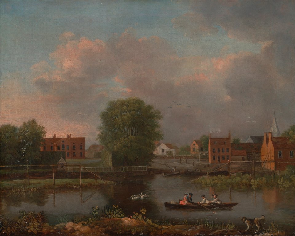 John Inigo Richards - A River Landscape, possibly a View from the West End of Rochester Bridge - Google Art Project