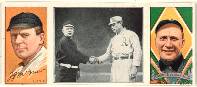John J. McGraw-Hugh Jennings, New York Giants, Detroit Tigers, baseball card portrait LCCN2008678533