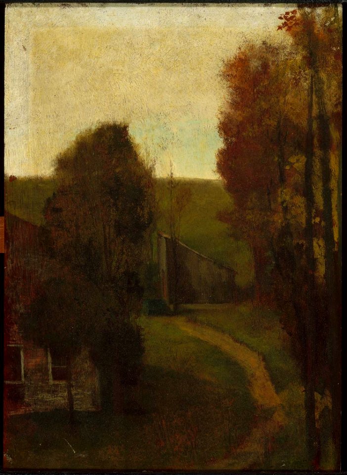 John La Farge - Hill-side with House. Paradise Farm, Afternoon Sky, Autumn - 35.1168 - Museum of Fine Arts