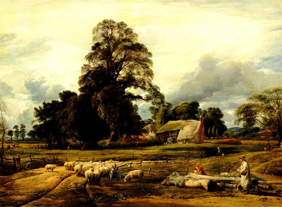 John Linnell (1792-1882) - Kingsey Village, near Thame, Oxfordshire - 290365 - National Trust