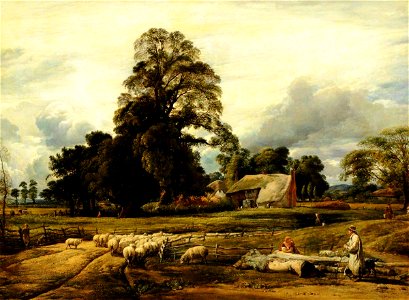 John Linnell (1792-1882) - Kingsey Village, near Thame, Oxfordshire - 290365 - National Trust