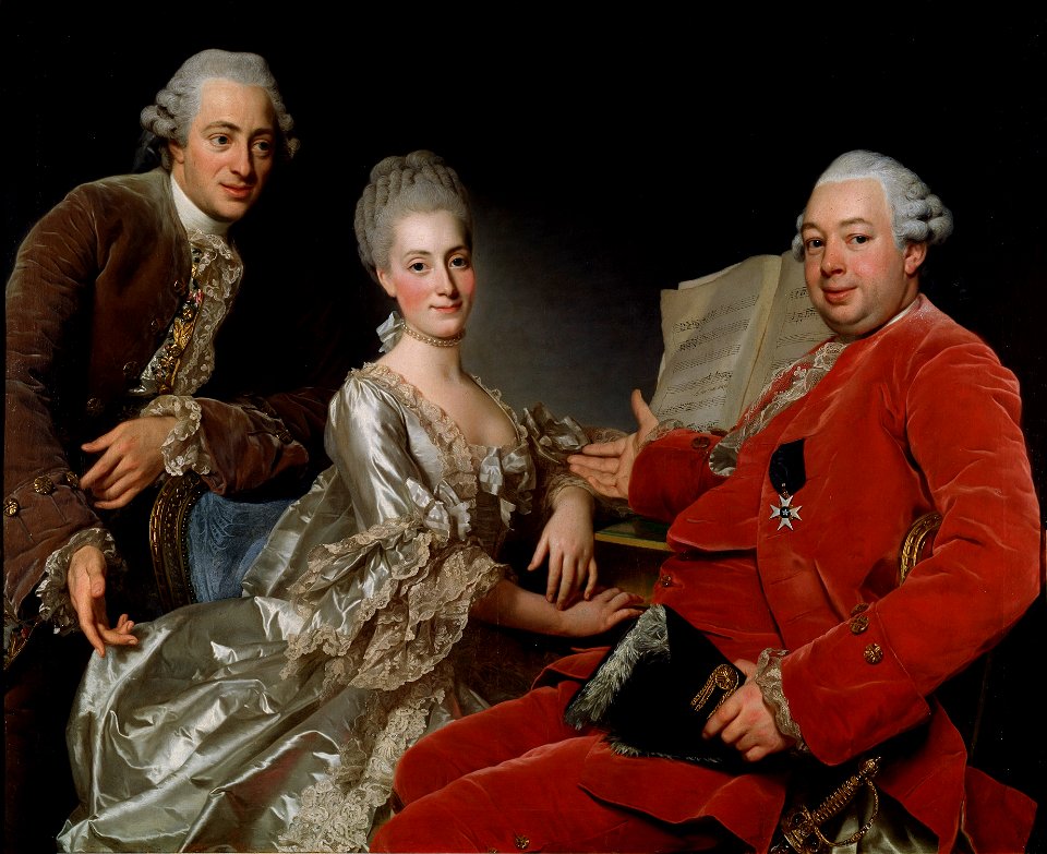 John Jennings Esq., his Brother and Sister-in-Law (Alexander Roslin) - Nationalmuseum - 18570