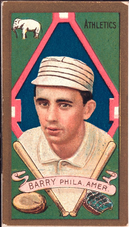 John J. Barry, Philadelphia Athletics, baseball card portrait LCCN2008677888