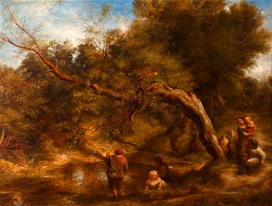 John Linnell - The Fishing Party - 1956-22-4 - Auckland Art Gallery