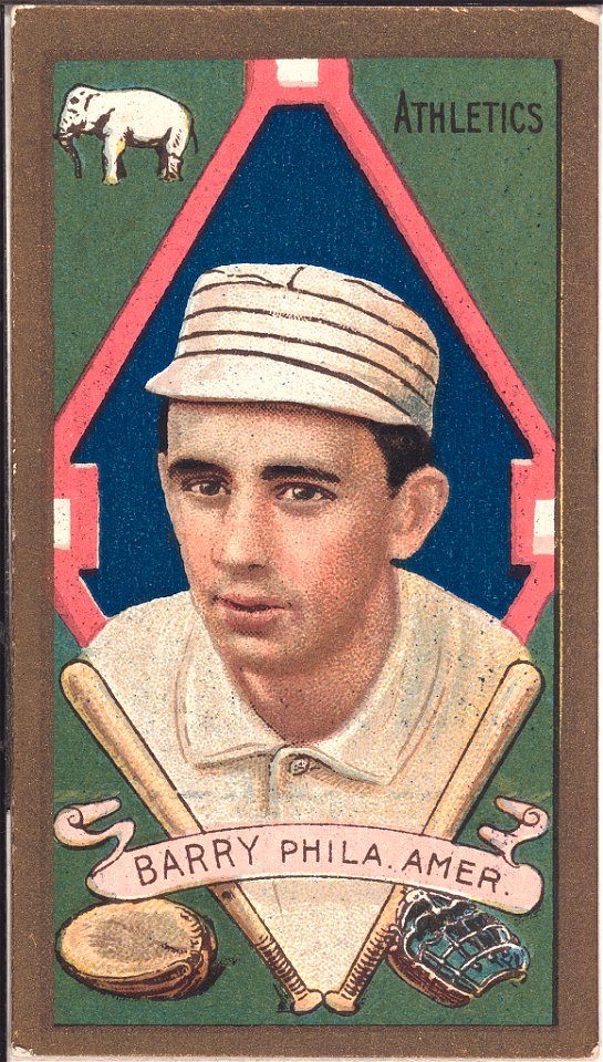 John J. Barry, Philadelphia Athletics, baseball card portrait LCCN2008677888