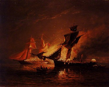 John Moore of Ipswich (1820-1902) - The Capture of the Slaver ‘Bolodora’, 6 June 1829 - BHC0624 - Royal Museums Greenwich