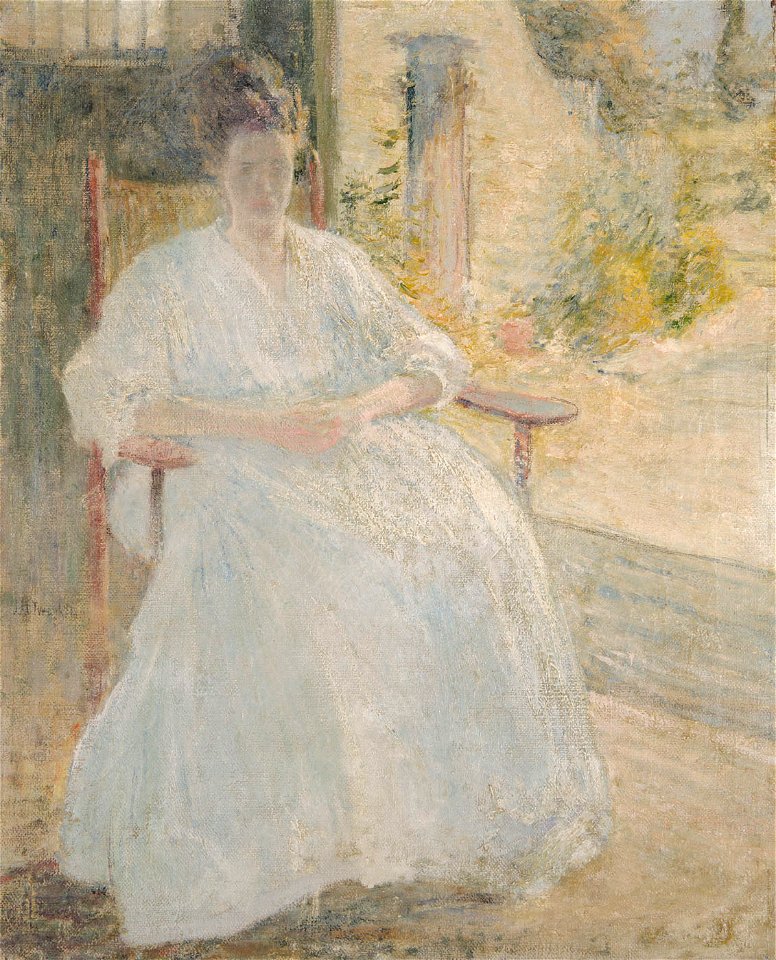 John Henry Twachtman - Figure in Sunlight (Artist's Wife) - 1929.6.137 - Smithsonian American Art Museum