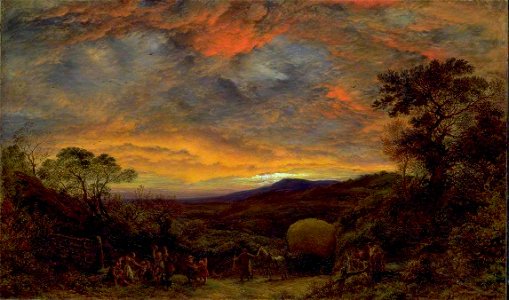 John Linnell (1792-1882) - Harvest Home, Sunset, The Last Load - N02060 - National Gallery