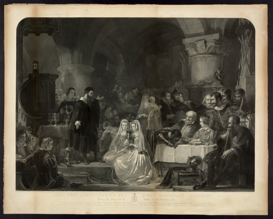 John Knox administering the first Protestant sacrament LCCN2003680893