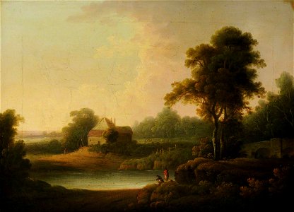 John Rathbone (1750-1807) - Landscape with a Cottage beside a Pond - 784673.2 - National Trust