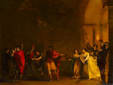 John Opie (1761-1807) - A Council Chamber (from William Shakespeare's 'Othello', Act II, Scene iii) - 485088 - National Trust