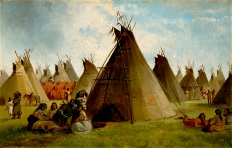 John Mix Stanley - Prairie Indian Encampment - 41.63 - Detroit Institute of Arts