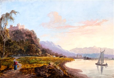 John Laporte - Capriccio-Castle and lake - Laporte-98526