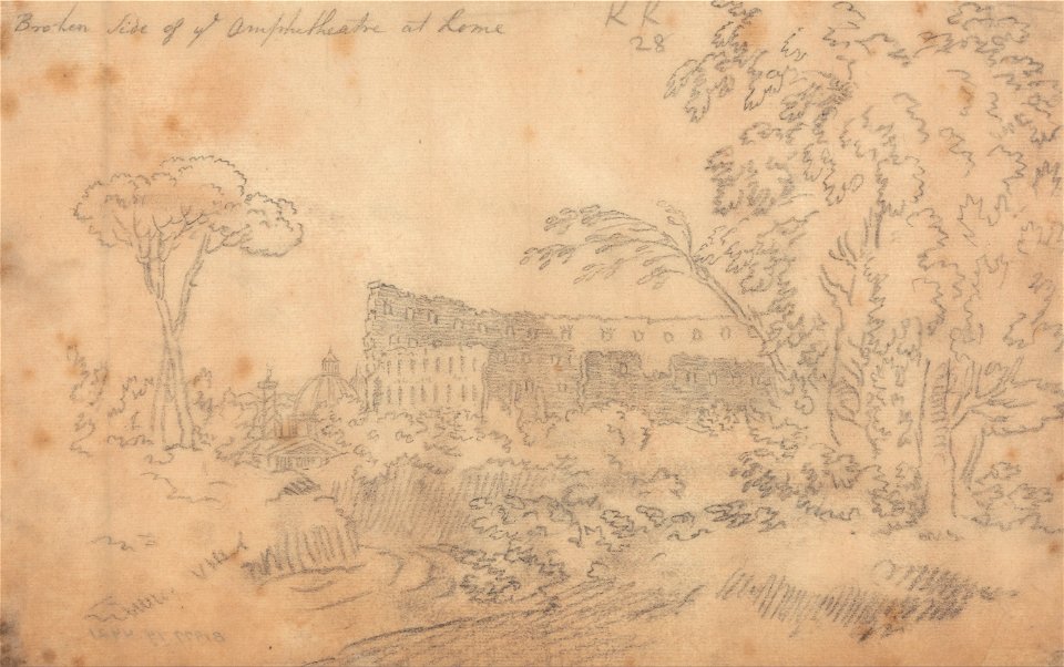 John Robert Cozens - Broken Side of the Amphitheatre at Rome - Google Art Project