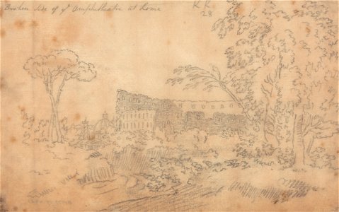 John Robert Cozens - Broken Side of the Amphitheatre at Rome - Google Art Project
