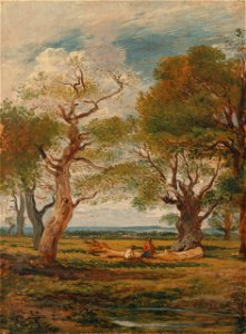 John Linnell - Landscape with Figures - Google Art Project. Free illustration for personal and commercial use.