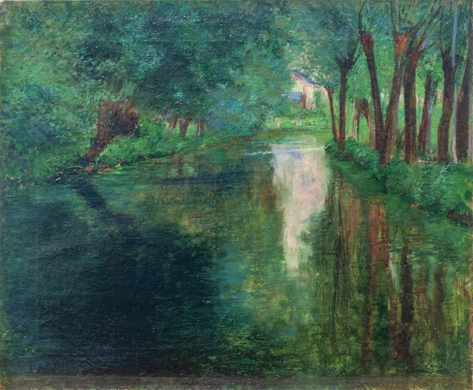 John Leslie Breck - Wooded Stream - 1986.446 - Harvard Art Museums