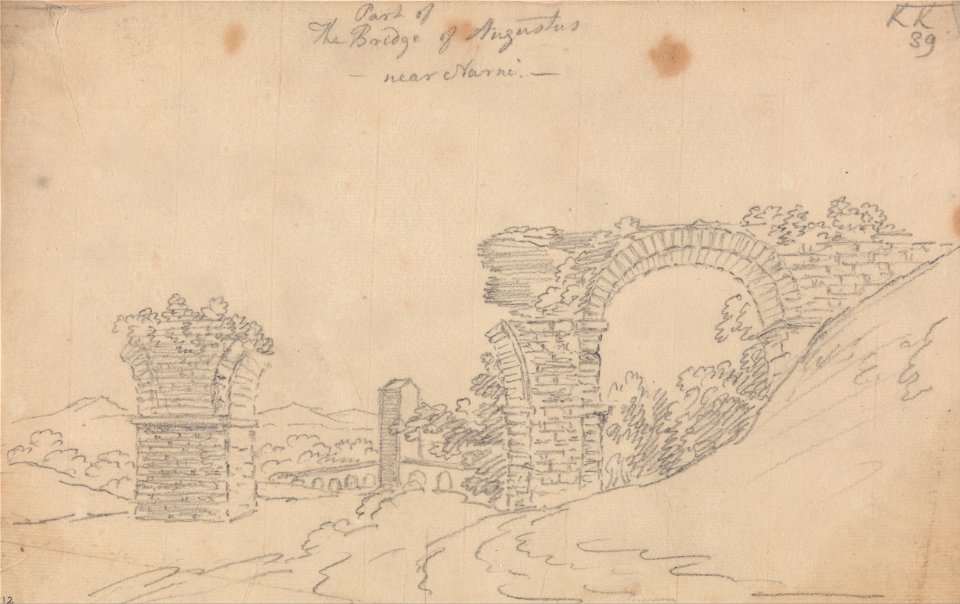John Robert Cozens - The Bridge of Augustus near Narni - Google Art Project