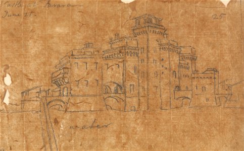 John Robert Cozens - Castle at Ferrara, June 21 - Google Art Project