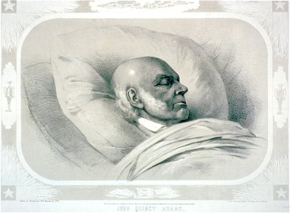 John Quincy Adams - sketch'd by Arthur J. Stansbury Esqr. a few hours previous to the death of Mr. Adams ; lith. by Sarony & Major. LCCN2002707686