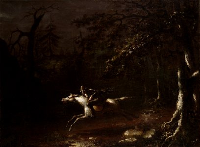 John Quidor - Ichabod Crane Flying from the Headless Horseman - 1948.68 - Yale University Art Gallery
