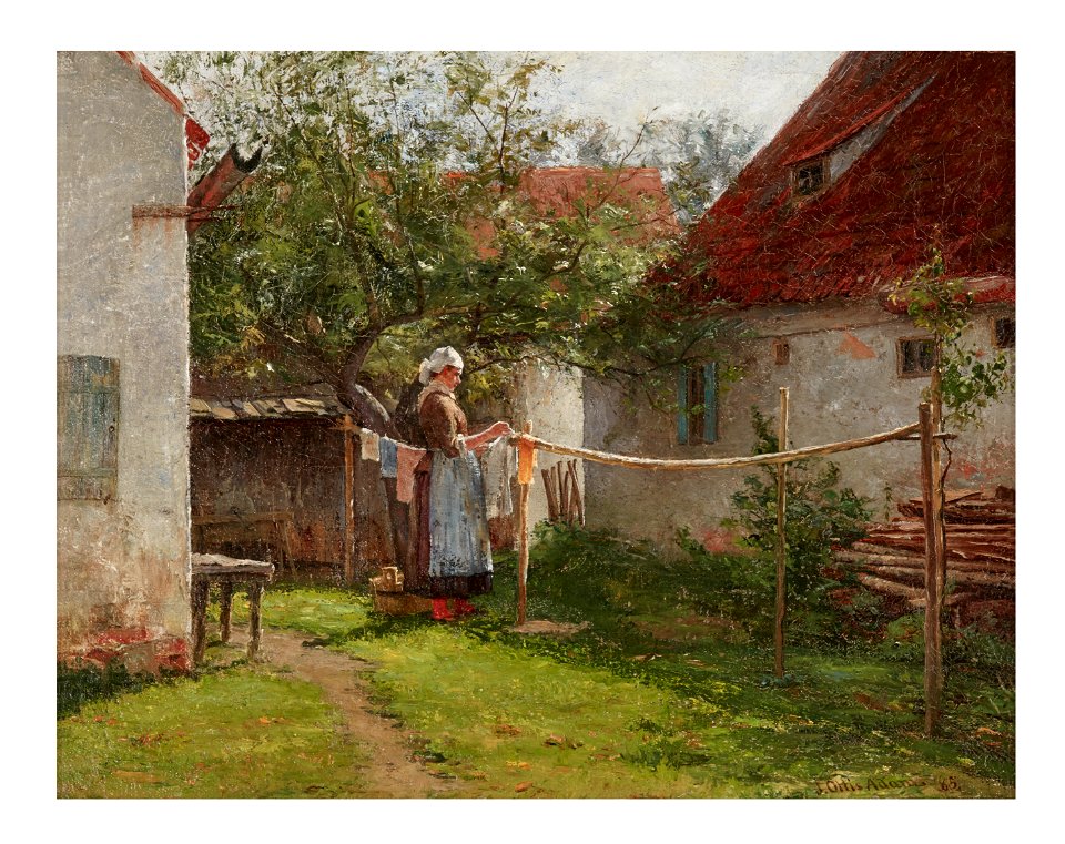 John Ottis Adams - Wash Day, Bavaria - 55.224 - Indianapolis Museum of Art