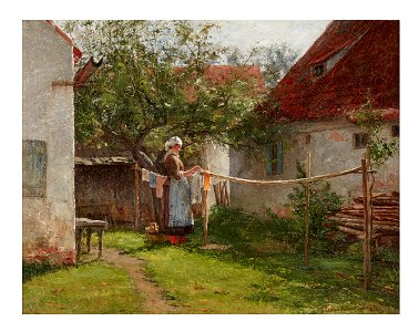 John Ottis Adams - Wash Day, Bavaria - 55.224 - Indianapolis Museum of Art