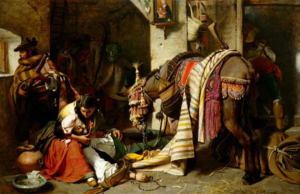 John Phillip (1817-67) - The Dying Contrabandista - RCIN 404562 - Royal Collection