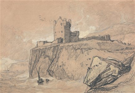 John Sell Cotman - Bamborough Castle, Northumberland - Google Art Project (CQFeKY2LFZLZCA)