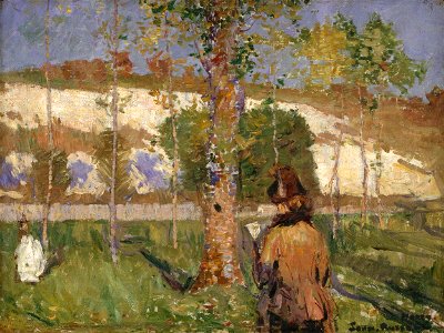 John Peter Russell - Madame Sisley on the banks of the Loing at Moret - Google Art Project