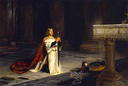John Pettie (1839-1893) - The Vigil - N01582 - National Gallery. Free illustration for personal and commercial use.