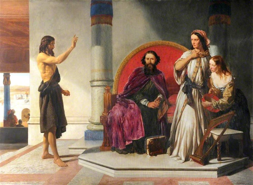 John Rogers Herbert (1810-1890) - John the Baptist Reproving Herod - 1420375 - National Trust