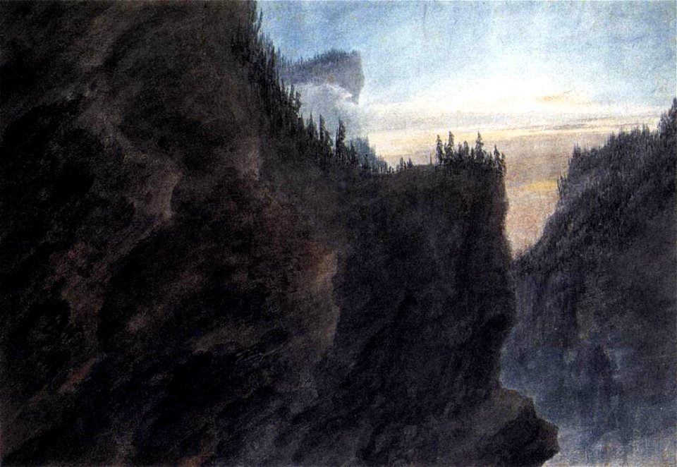 John Robert Cozens - Entrance to the Valley of Grande Chartreuse in Dauphiné - WGA5616