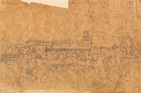 John Robert Cozens - A Convent at La Cava near Vietri, 22 September - Google Art Project