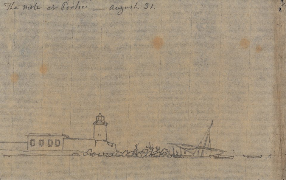 John Robert Cozens - The Mole at Portici, August 31 - Google Art Project