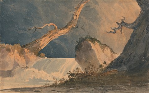 John Sell Cotman - Waterfall in a Desolate Landscape - Google Art Project