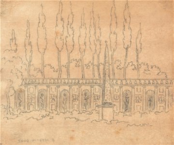 John Robert Cozens - In the Garden of a Villa - Google Art Project