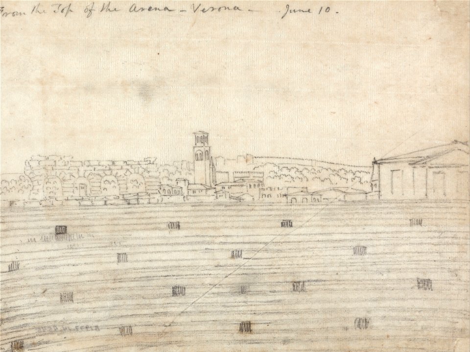 John Robert Cozens - From the Top of the Arena, Verona - Google Art Project
