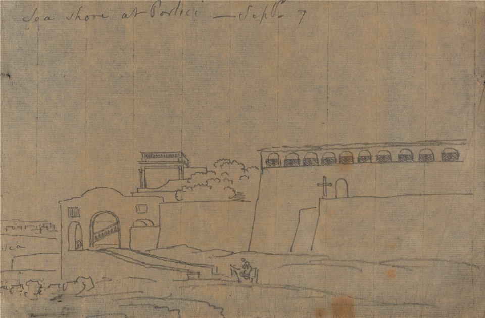 John Robert Cozens - Sea Shore at Portici, September 7 - Google Art Project