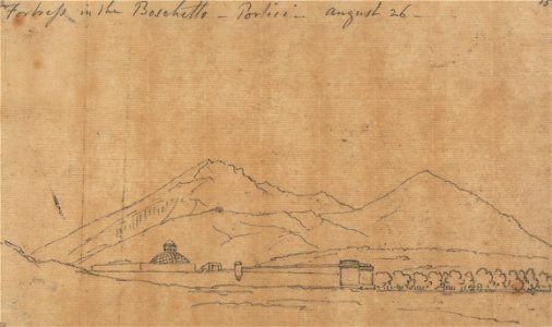John Robert Cozens - Fortress in the Boschetto, Portici, August 26 - Google Art Project