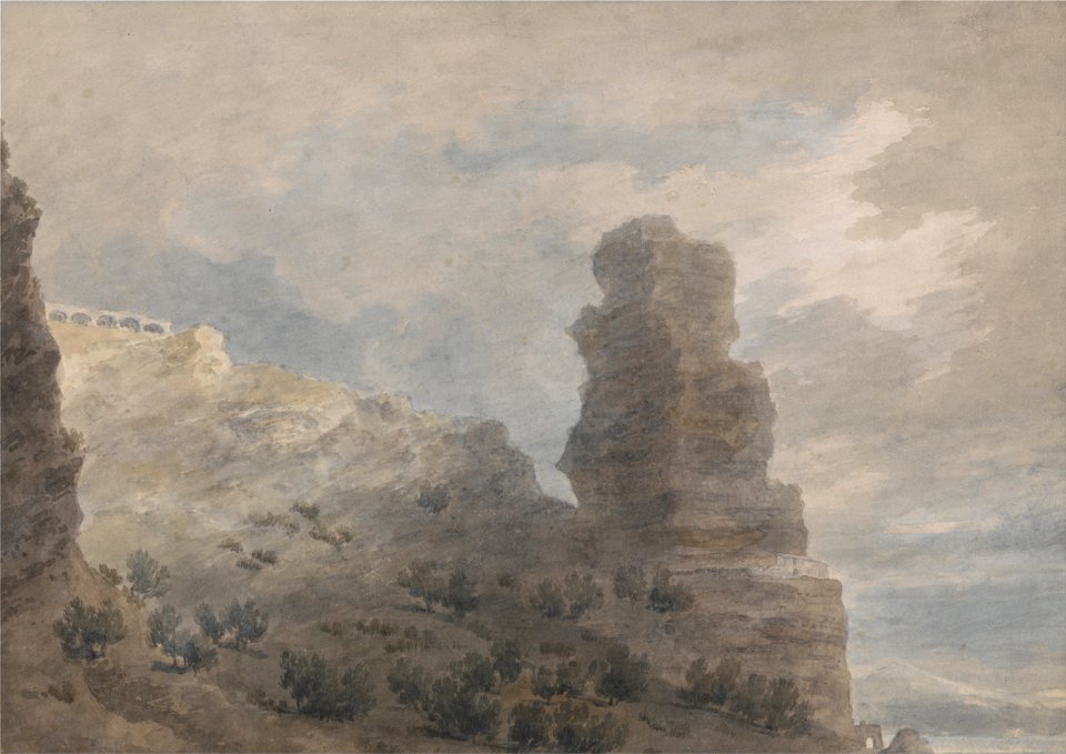 John Robert Cozens - A View from the Inn at Terracina - Google Art Project