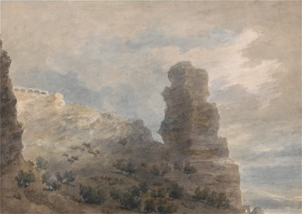 John Robert Cozens - A View from the Inn at Terracina - Google Art Project