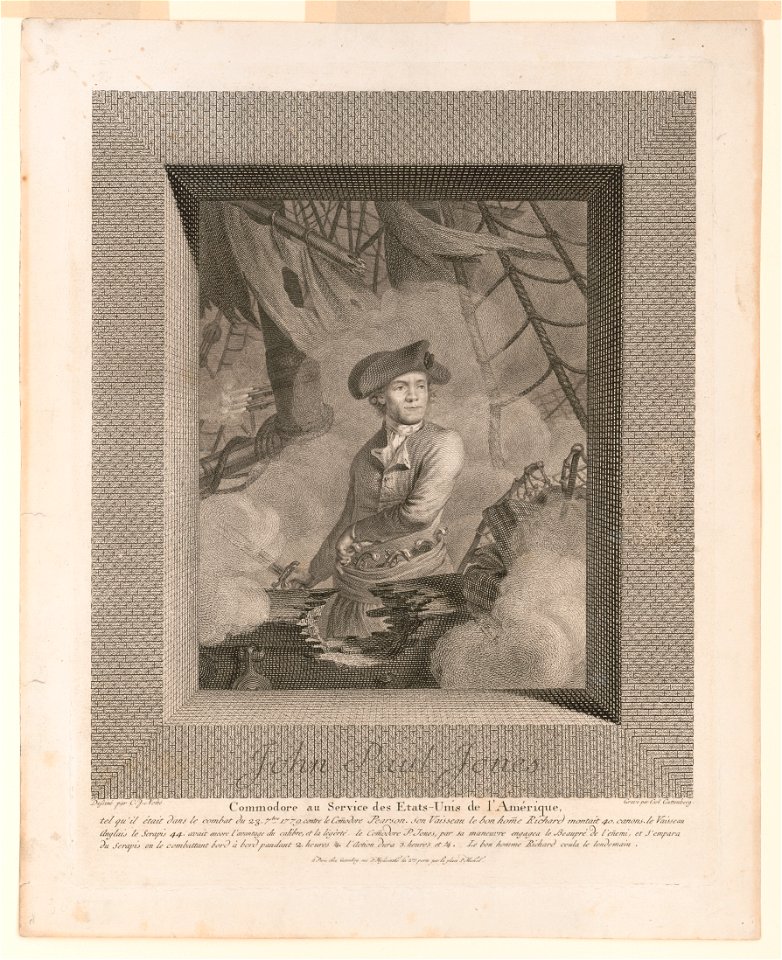 John Paul Jones, commodore au service des Etats-Unis de l'Amérique - dessiné par C.J. Notté ; gravé par Carl Guttenberg. LCCN2003689053